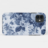 Indigo Blue  Floral Case-Mate iPhone Case (Achterkant (horizontaal))