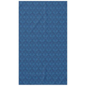 Indigo Blue Floral Faux Lace Pattern Tafelkleed (Voorkant)