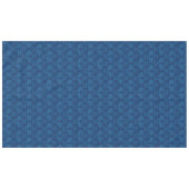 Indigo Blue Floral Faux Lace Pattern Tafelkleed (Voorkant (Horizontaal))