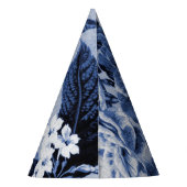 Indigo Blue  Floral Toile No.1 Feesthoedjes (Achterkant)