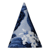 Indigo Blue  Floral Toile No.1 Feesthoedjes (Rechts)