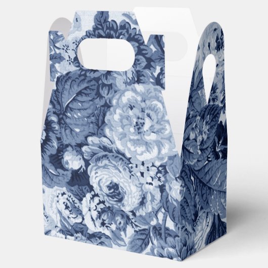 Indigo Blue Floral Toile No.3 Bedankdoosjes (Geopend)