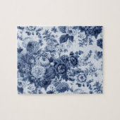 Indigo Blue Floral Toile No.3 Legpuzzel (Horizontaal)