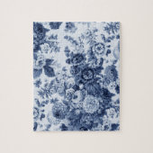 Indigo Blue Floral Toile No.3 Legpuzzel (Verticaal)