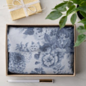 Indigo Blue  Floral Toile No.3B Tissuepapier (Geschenk)