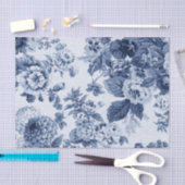 Indigo Blue  Floral Toile No.3B Tissuepapier (Craft)