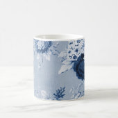 Indigo Blue  Floral Toile No.4 Koffiemok (Center)