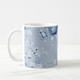 Indigo Blue  Floral Toile No.4 Koffiemok