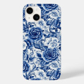 Indigo Blue Flowers Case-Mate iPhone Case (Achterkant)