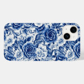 Indigo Blue Flowers Case-Mate iPhone Case (Achterkant (horizontaal))