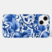 Indigo Blue Flowers Case-Mate iPhone Case (Achterkant (horizontaal))