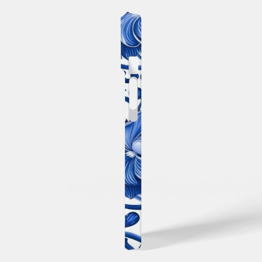 Indigo Blue Flowers Case-Mate iPhone Case (Achterkant / Links)