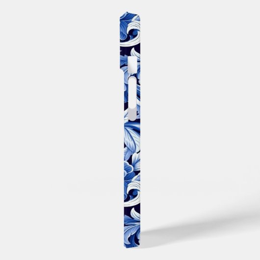 Indigo Blue Flowers Case-Mate iPhone Case (Achterkant / Links)