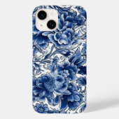 Indigo Blue Flowers Case-Mate iPhone Case (Achterkant)