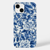 Indigo Blue Flowers Case-Mate iPhone Case (Achterkant)