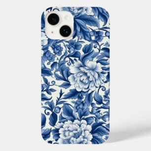 Indigo Blue Flowers Case-Mate iPhone 14 Hoesje