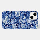 Indigo Blue Flowers Case-Mate iPhone Case (Achterkant (horizontaal))
