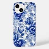 Indigo Blue Flowers Case-Mate iPhone Case (Achterkant)
