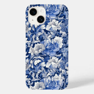 Indigo Blue Flowers Case-Mate iPhone 14 Hoesje