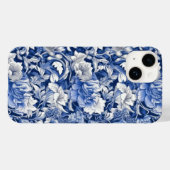 Indigo Blue Flowers Case-Mate iPhone Case (Achterkant (horizontaal))