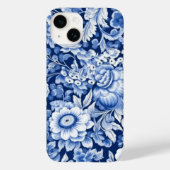 Indigo Blue Flowers Case-Mate iPhone Case (Achterkant)