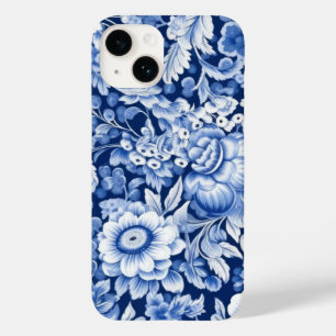 Indigo Blue Flowers Case-Mate iPhone 14 Hoesje