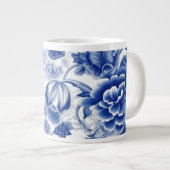 Indigo Blue Flowers Grote Koffiekop (Voorkant rechts)