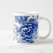 Indigo Blue Flowers Grote Koffiekop (Rechts)