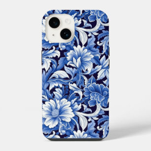 Indigo Blue Flowers iPhone 14 Hoesje