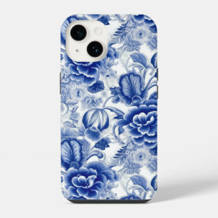 Indigo Blue Flowers iPhone 14 Hoesje