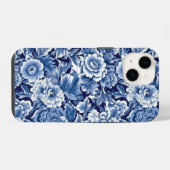 Indigo Blue Flowers iPhone Hoesje (Achterkant horizontaal)