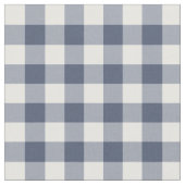 Indigo Blue Gingham Pattern Fabric Stof (Close Up)