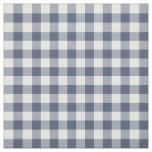 Indigo Blue Gingham Pattern Fabric Stof (Swatch)