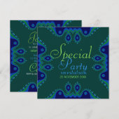 Indigo Blue Goddess Special Party Uitnodigingen (Voorkant / Achterkant)