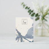 Indigo Blue Gold Abstract Oorsprongsvertoning Logo Visitekaartje (Staand voorkant)