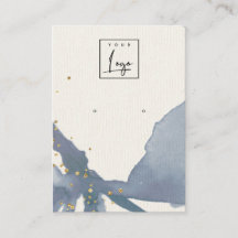 Indigo Blue Gold Abstract Oorsprongsvertoning Logo