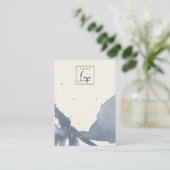 Indigo Blue Gold Abstract Oorsprongsvertoning Logo Visitekaartje (Staand voorkant)