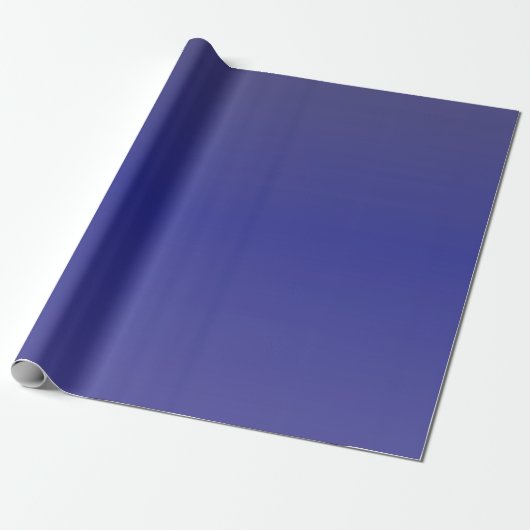 Indigo Blue Gradient Cadeaupapier (Uitgerold)