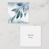Indigo Blue Green Abstracte Leaves Notitiekaartje (Voorkant / Achterkant)