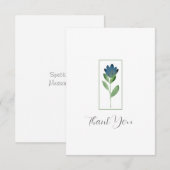 Indigo Blue, groene Waterverf Abstracte ventilator Bedankkaart (Voorkant / Achterkant)