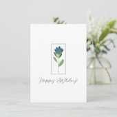 Indigo Blue, groene Waterverf Abstracte ventilator Kaart (Staand voorkant)