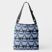 Indigo Blue Hexagon Crossbody Tas (Voorkant)