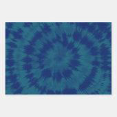 Indigo Blue Hippie Tie Dye Abstract Design Inpakpapier Vel (Voorkant 3)