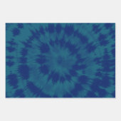 Indigo Blue Hippie Tie Dye Abstract Design Inpakpapier Vel (Voorkant)