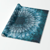 Indigo Blue Mandala Cadeaupapier (Uitgerold)