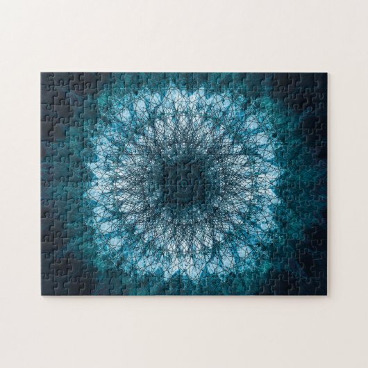 Indigo Blue Mandala Legpuzzel (Horizontaal)