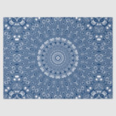 Indigo Blue Mandala Pattern Tissuepapier (Voorkant)