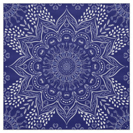 Indigo Blue Mandala Stof