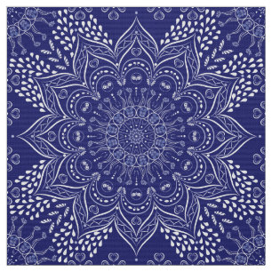 Indigo Blue Mandala Stof