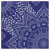 Indigo Blue Mandala Stof (Close Up)